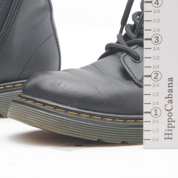 Dr. Marten's Softy T Leather Lace Up Black High Top Boot Kids US3 EU34 - Picture 10 of 16